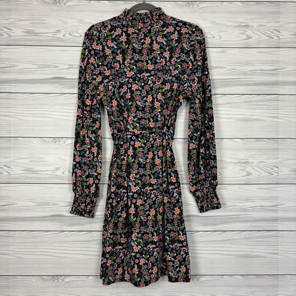 Boden Smocked Jersey Shift Dress Floral Print Multicolor NWT size 12 - Picture 9 of 13